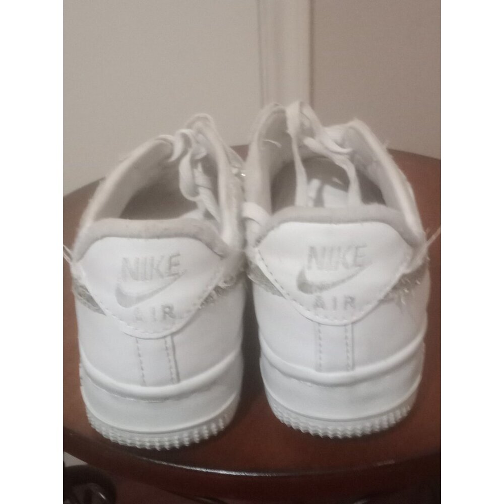 Bling Nike Air Force 1 '07 Shoes with Swarovski Crystal Bedazzled - White Sz 7 - Picture 12 of 13